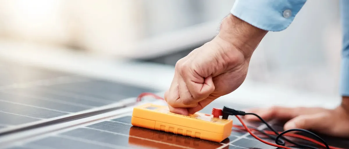 Nahaufnahme von Photovoltaikmodulen